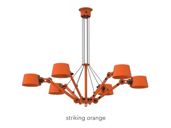 Bolt Chandelier 6 armen Striking Orange
