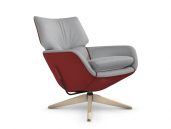 Leolux lloyd fauteuil sfeerfoto grijs met rood