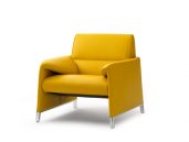 Leolux felizia fauteuil geel zijkant