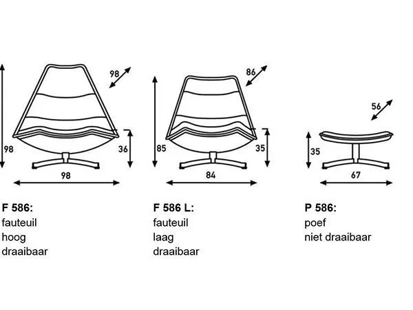 Artifort f586 fauteuil